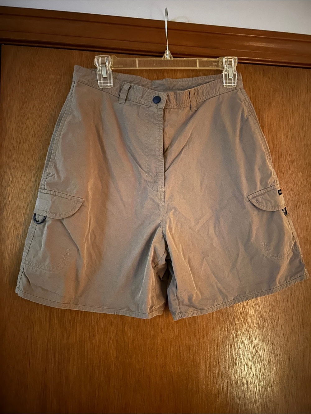 White Sierra Women's Cargo Shorts in Khaki